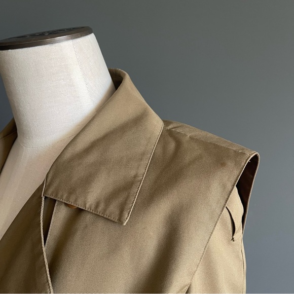 Vintage Sanyo Camel Trench Coat Old Money Quiet Luxury Longline Minimalist - Picture 5 of 10